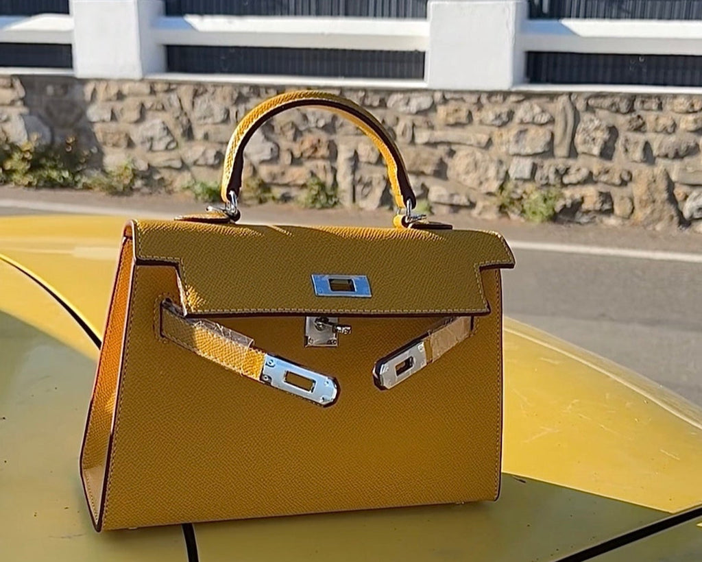 Sac à Main Cuir Honey - Style Kelly Français | MAISONBYKM
